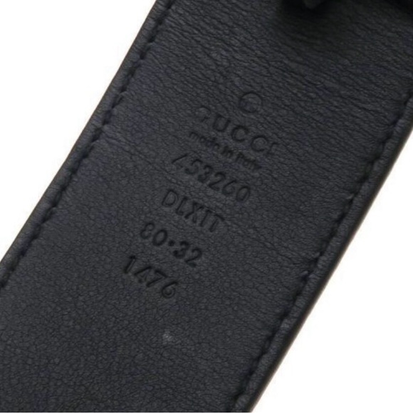 Gucci Black Leather Belt with Gold Double G Pearl-Embellished Buckle main image 8